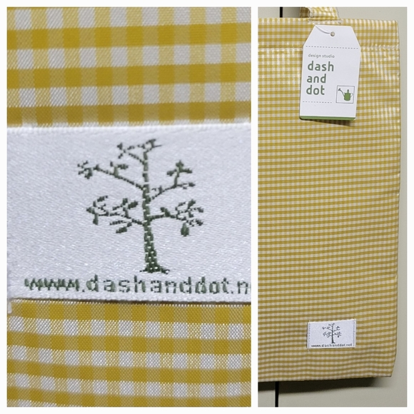Dash and Dot Yellow Gingham Mini Tote NWT - Picture 4 of 4